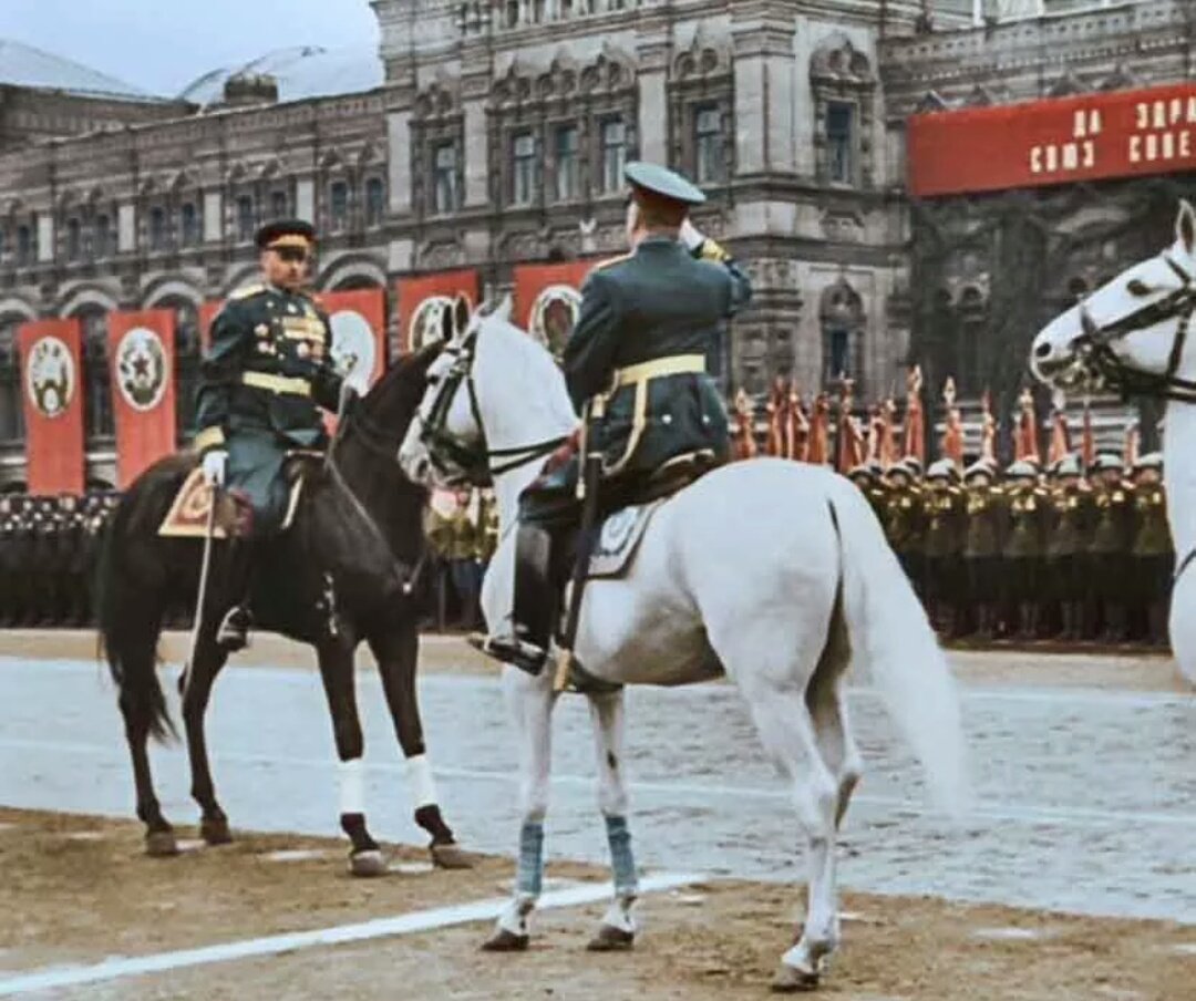 1 июня 1945 г. Рокоссовский на параде Победы 1945. Жуков на параде Победы 1945. Маршал Рокоссовский на параде Победы 1945.