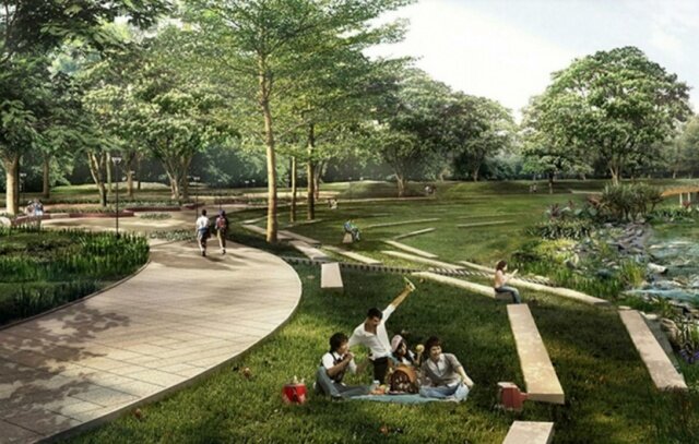 Возле «Самара Арены» хотят построить ландшафтный парк с пивным садом