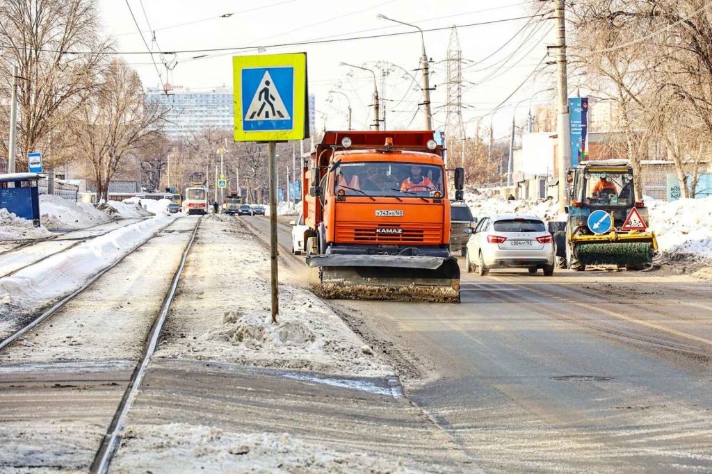 В Самаре с начала зимы с улицы Фадеева вывезли около тысячи тонн снега