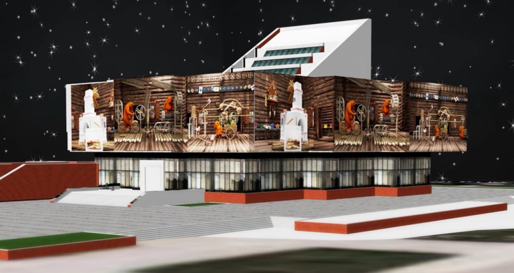 На Новый год фасад музея Алабина превратят в «экран» для красочного 3D-шоу