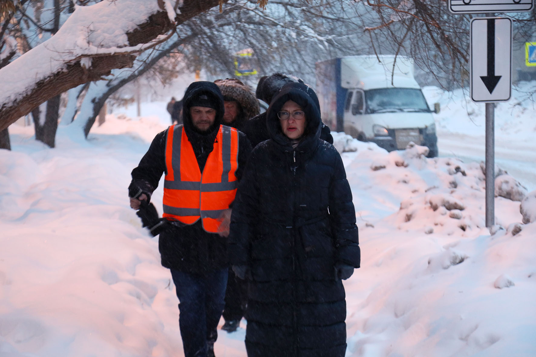 Елена Лапушкина проверила, как убирают снег в Советском районе Самары