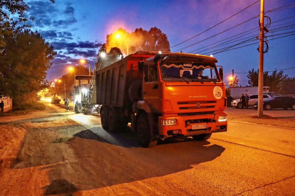 В Кировском районе Самары продолжается ремонт улицы Магистральной