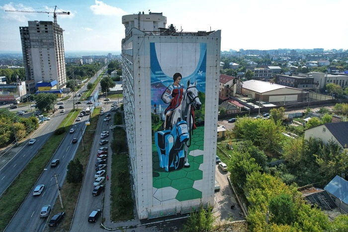Мурал «Киберусь» в Самаре занял второе место в конкурсе стрит-арта ПФО «ФормART»