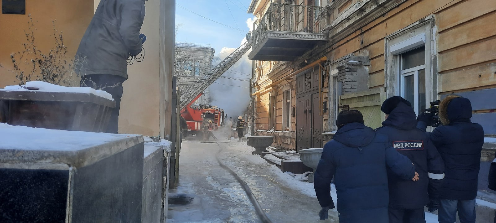 В Самаре в доме по улице Некрасовской на лестничной клетке произошло возгорание