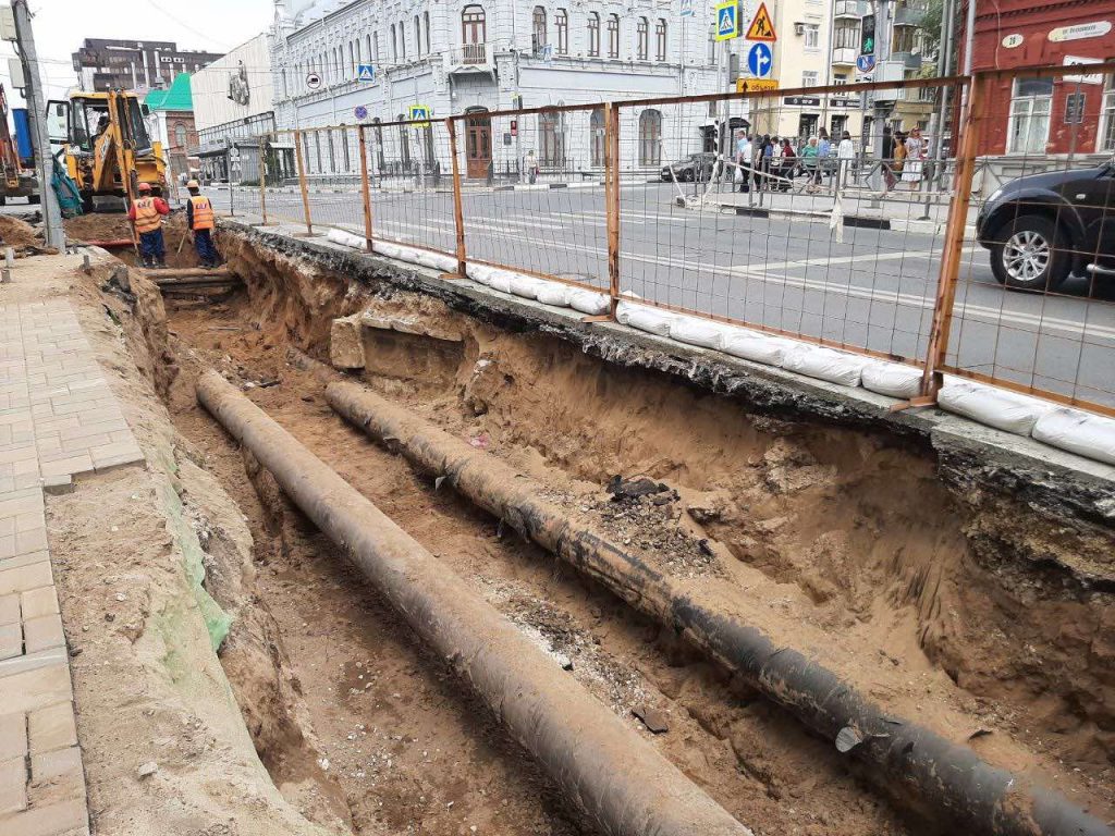 Рядом с площадью Куйбышева в Самаре начали перекладывать газовые магистрали из-за строительства новой станции метро