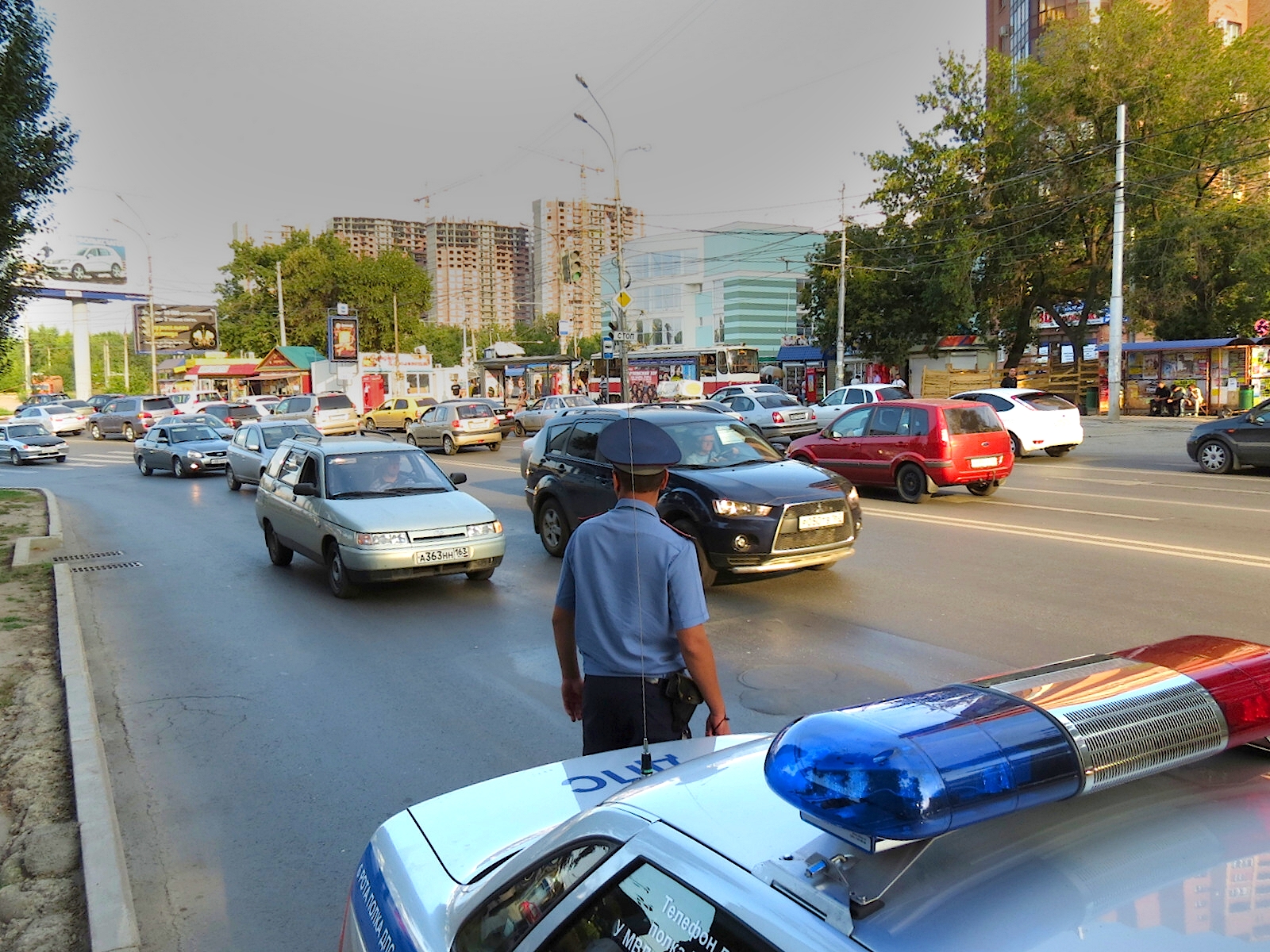 На трассах Самарской области появятся балки, имитирующие полицейские мигалки