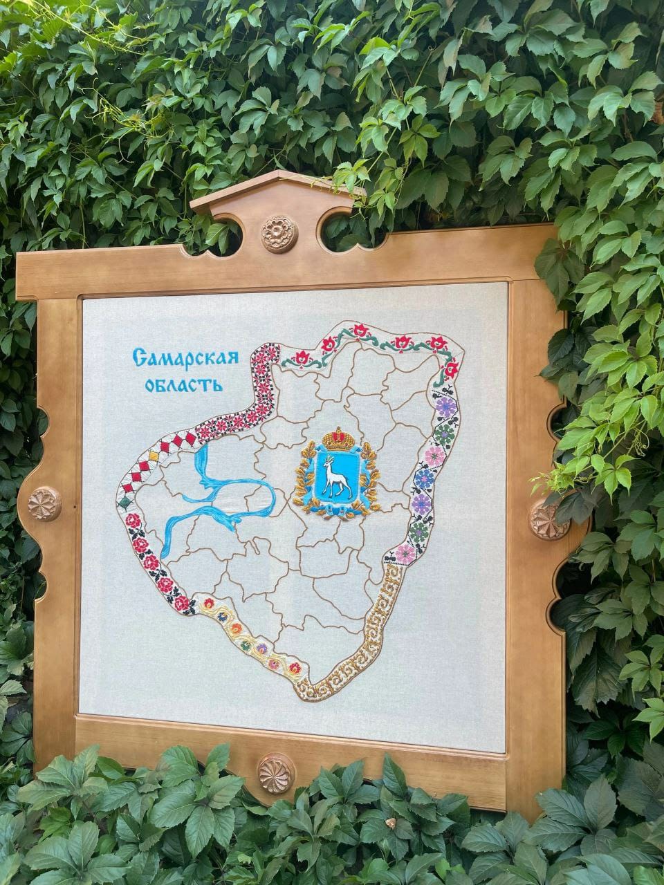 Самарцы создали вышитую карту региона для всероссийского фестиваля