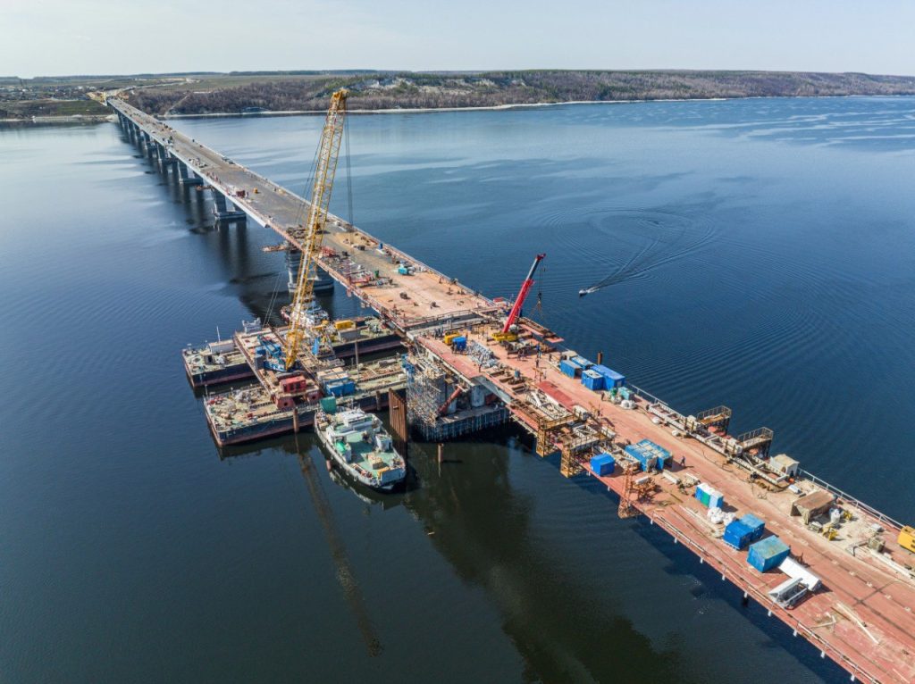 Мост через Волгу в Самарской области готов на 94 %