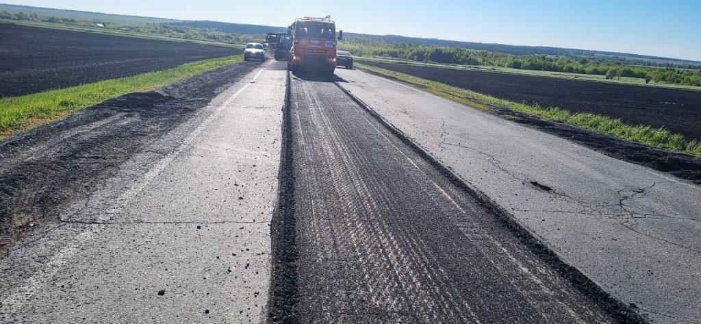 Начали ремонтировать участок дороги из Самары в Ульяновск